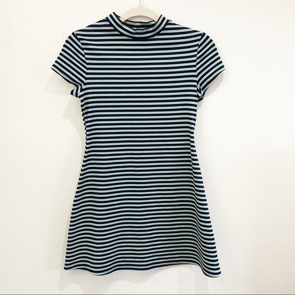 Free People Beach On The Line Stripe Blue Dress Size XS - Picture 2 of 7